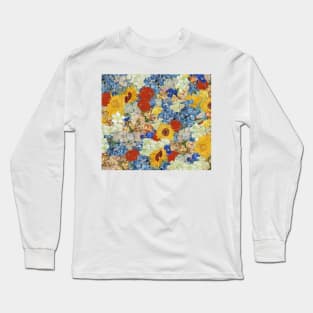 van gogh flower collage Long Sleeve T-Shirt